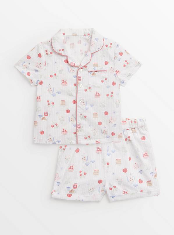 Time For Tea Traditional Shortie Pyjamas Up to 3 mths